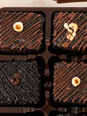 A tray of nine wheat brownies